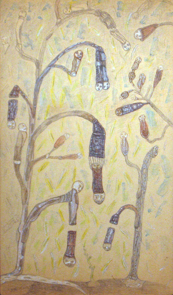 Megérett lelkecskék - p. karton, ceruza, akv. 46x27 cm (2012)