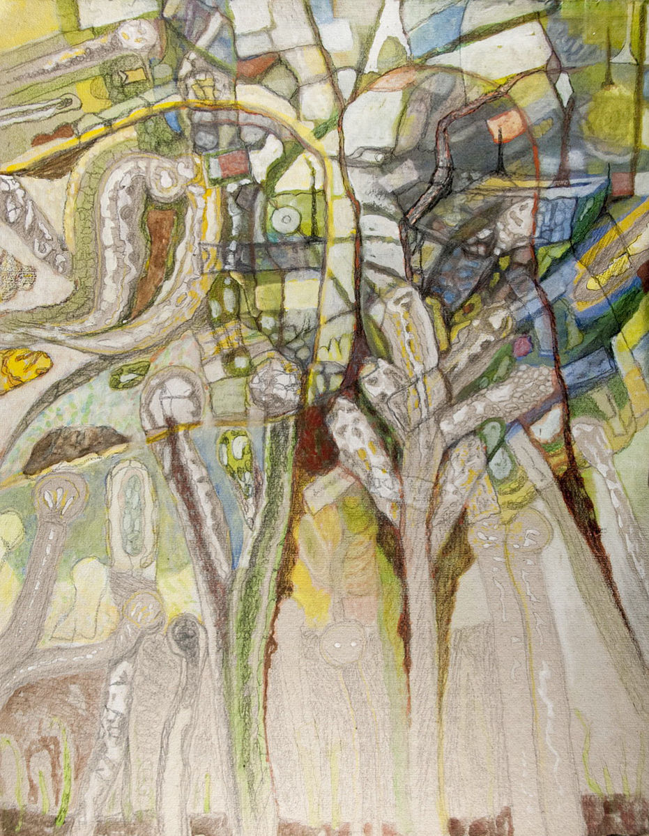 Gathering Souls - paper, pencil, tempera 50x40 cm (2014)