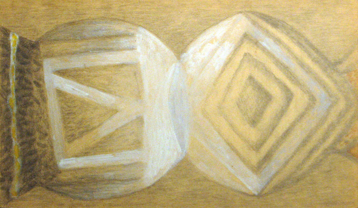 King and Queen - paperboard, tempera 27x16 cm (2011)
